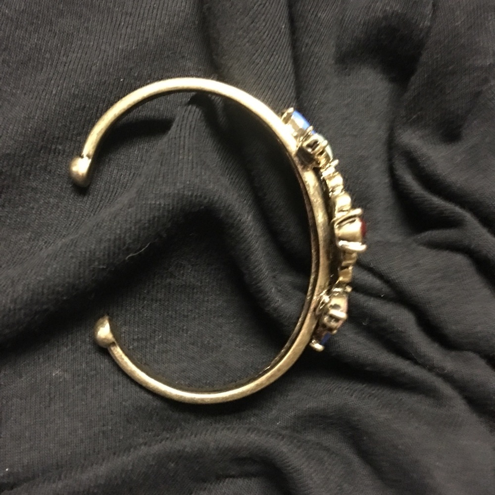 New Rhinestone Bangle Cuff Bracelet - Picture 6 of 7